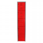 Locker metálico dual grande - 5 puertas rojo